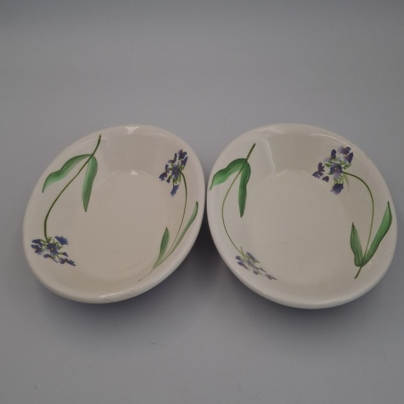 Springmaid Royale Lily of the Nile Ceramic Bathroom Soap Dish Set Of 2 Purple - Picture 2 of 8
